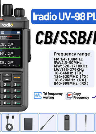 Iradio UV-98 PLUS Multi Band 10W FM AM SSB HF Cross Band Repeater