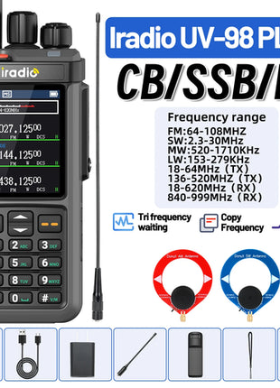 Iradio UV-98 PLUS Multi Band 10W FM AM SSB HF Cross Band Repeater