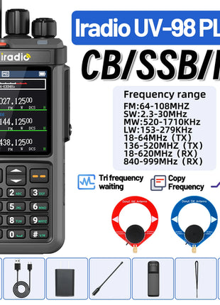 Iradio UV-98 PLUS Multi Band 10W FM AM SSB HF Cross Band Repeater