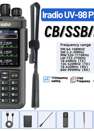 Iradio UV-98 PLUS Multi Band 10W FM AM SSB HF Cross Band Repeater