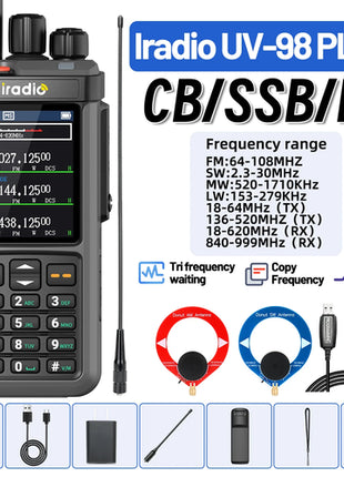 Iradio UV-98 PLUS Multi Band 10W FM AM SSB HF Cross Band Repeater