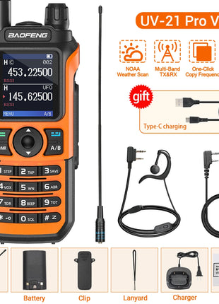 Baofeng UV-21 Pro V2 Air Band Walkie Talkie Wireless Copy Frequency AM