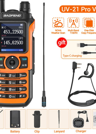 Baofeng UV-21 Pro V2 Air Band Walkie Talkie Wireless Copy Frequency AM