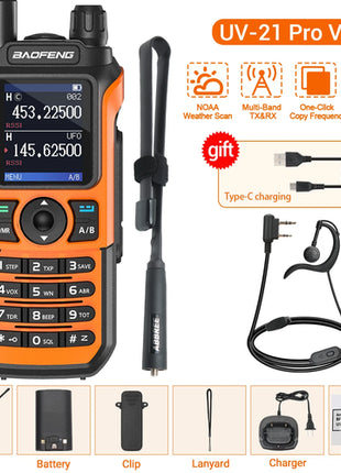 Baofeng UV-21 Pro V2 Air Band Walkie Talkie Wireless Copy Frequency AM