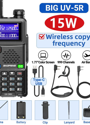 Baofeng UV 5RH 10W Air Band Walkie Talkie Long Range Wirless Copy