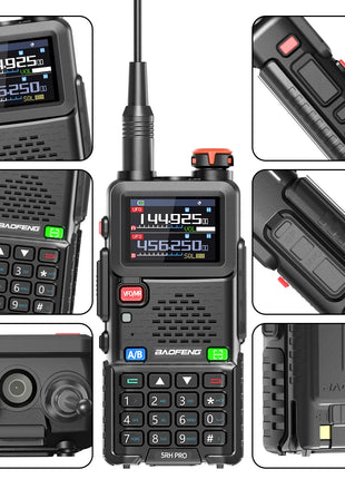 Baofeng UV-5RH PRO GPS Walkie Talkie Long Range Multi Band Wirless