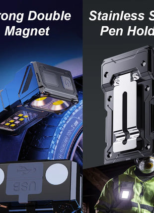Multifunctional COB Flashlight Ajustable Angle LED Outdoor Torch