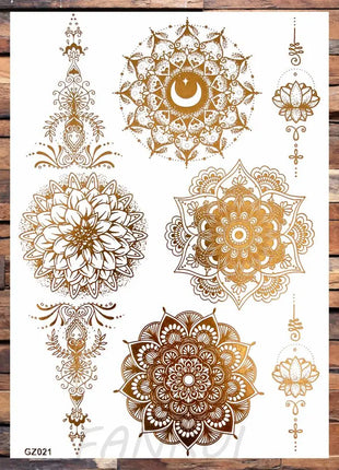 Realistic Elephant Moon Temporary Tattoos For Women Adult Fake