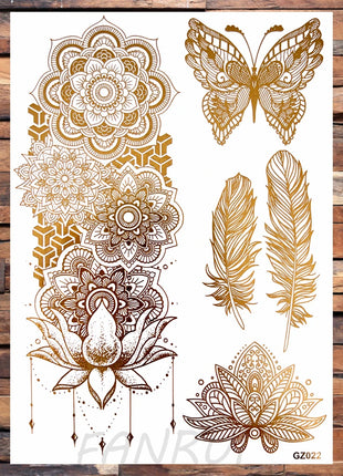 Realistic Elephant Moon Temporary Tattoos For Women Adult Fake