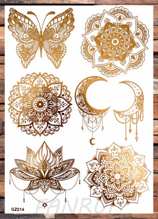 Realistic Elephant Moon Temporary Tattoos For Women Adult Fake