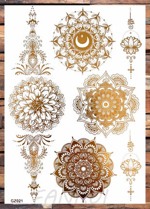 Realistic Elephant Moon Temporary Tattoos For Women Adult Fake