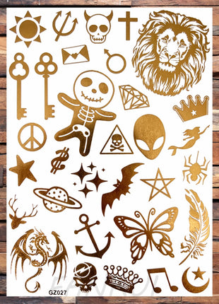 Realistic Elephant Moon Temporary Tattoos For Women Adult Fake
