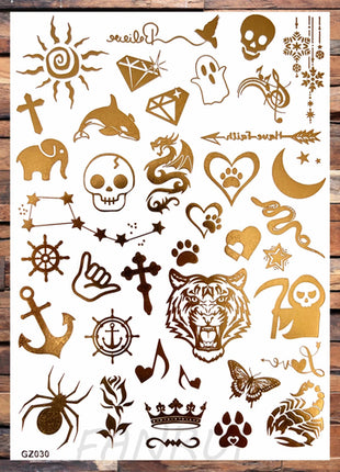 Realistic Elephant Moon Temporary Tattoos For Women Adult Fake