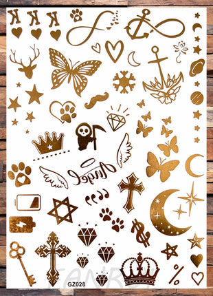 Realistic Elephant Moon Temporary Tattoos For Women Adult Fake