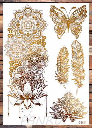 Realistic Elephant Moon Temporary Tattoos For Women Adult Fake