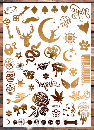 Realistic Elephant Moon Temporary Tattoos For Women Adult Fake