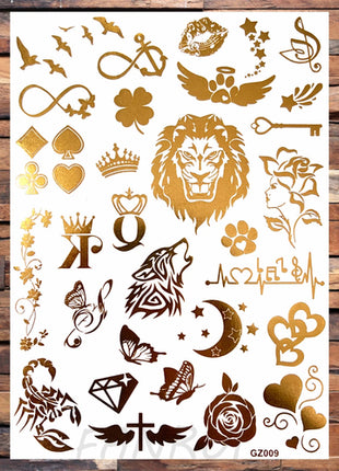 Realistic Elephant Moon Temporary Tattoos For Women Adult Fake