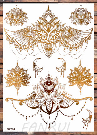 Realistic Elephant Moon Temporary Tattoos For Women Adult Fake
