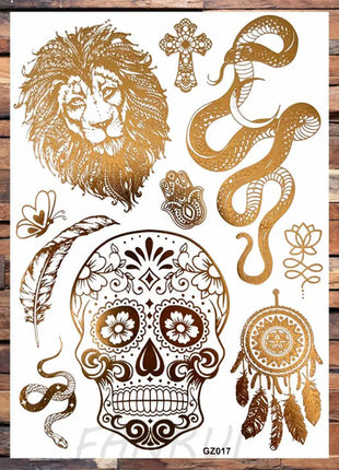 Realistic Elephant Moon Temporary Tattoos For Women Adult Fake