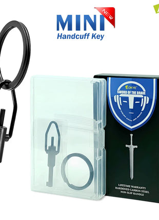 AK-03B mini handcuff key, made of high carbon steel, with key ring,