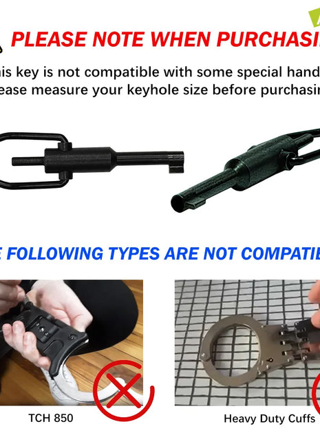 AK-03B mini handcuff key, made of high carbon steel, with key ring,