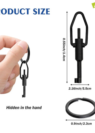 AK-03B mini handcuff key, made of high carbon steel, with key ring,