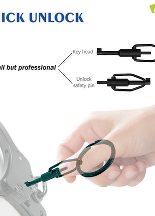 AK-03B mini handcuff key, made of high carbon steel, with key ring,