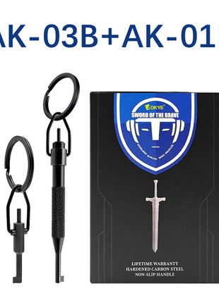 AK-03B mini handcuff key, made of high carbon steel, with key ring,