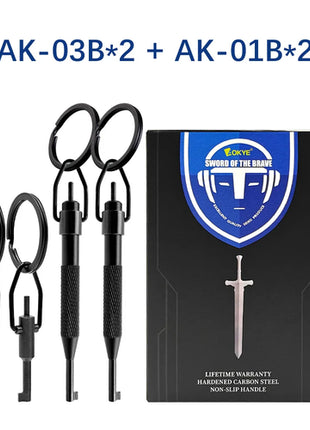 AK-03B mini handcuff key, made of high carbon steel, with key ring,