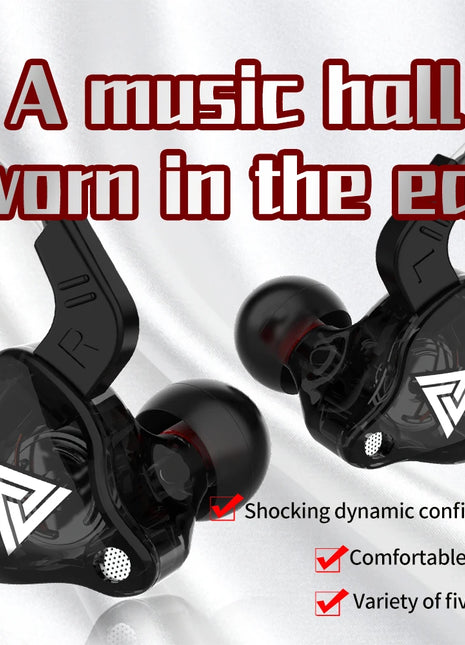 Original QKZ AK6 In Ear Earphone 6 Dynamic Driver Unit Headphone With
