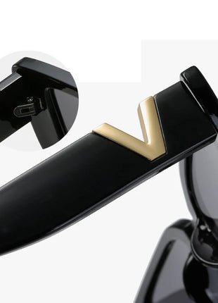 Fashion Cat Eye Sunglasses Luxury V Sun Glasses For Ladies Classic