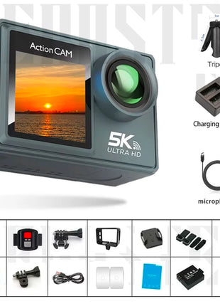 Action Camera 5K 4K bicycle camera Electronic Stabilizer Action cam
