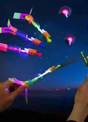 10/20/50/100pcs Amazing Light Toy Arrow Rocket Helicopter Flying Toy