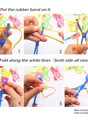 10/20/50/100pcs Amazing Light Toy Arrow Rocket Helicopter Flying Toy