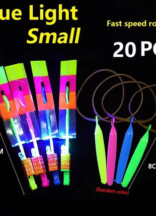 10/20/50/100pcs Amazing Light Toy Arrow Rocket Helicopter Flying Toy