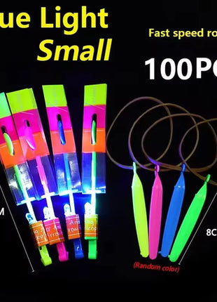10/20/50/100pcs Amazing Light Toy Arrow Rocket Helicopter Flying Toy