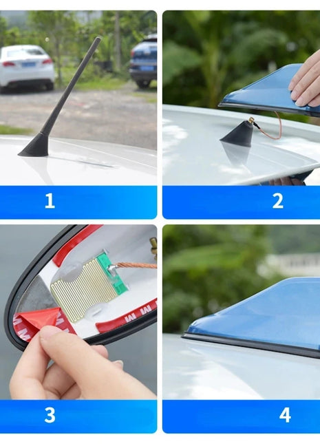 Car Shark Fin Antenna Cover Base Replacement Radio Signal Aerials Roof