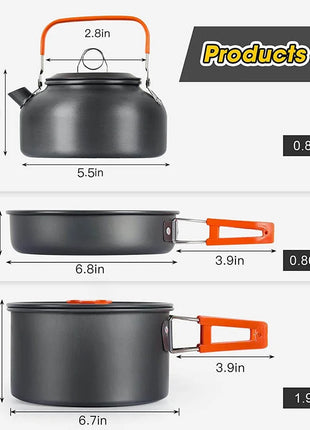 Camping Cooking set Camping Cookware Travel Tableware Outdoor Picnic
