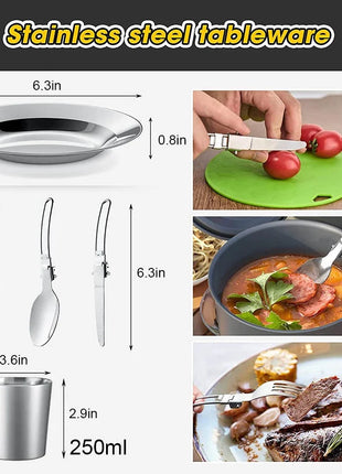 Camping Cooking set Camping Cookware Travel Tableware Outdoor Picnic