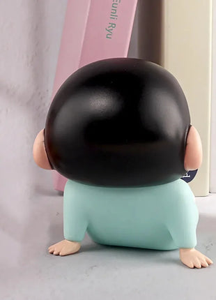 Crayon Shin-Chan Figures Phone Holder Kawaii Anime Desktop Ornaments