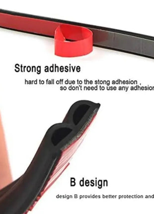 Car Door Seal Strips Sticker Weatherstrip Rubber B Shape Door Seals