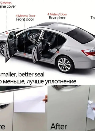 Car Door Seal Strips Sticker Weatherstrip Rubber B Shape Door Seals