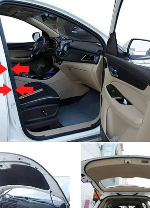 Car Door Seal Strips Sticker Weatherstrip Rubber B Shape Door Seals
