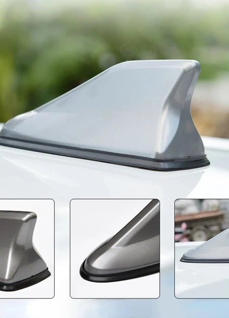 Universal Carbon Fiber Look Car Roof Top Mount Shark Fin Aerial
