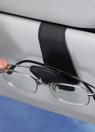 Universal Car Auto Sun Visor Eyeglass Hanger Clip Leather Glasses
