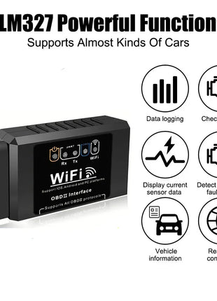 Popular ELM327 WiFi OBD2 Code Reader Scanner V1.5 Car Diagnostic Tools