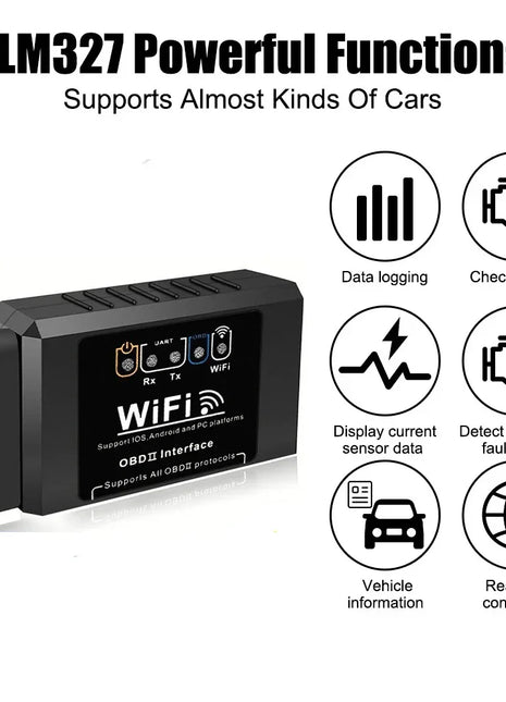 Popular ELM327 WiFi OBD2 Code Reader Scanner V1.5 Car Diagnostic Tools