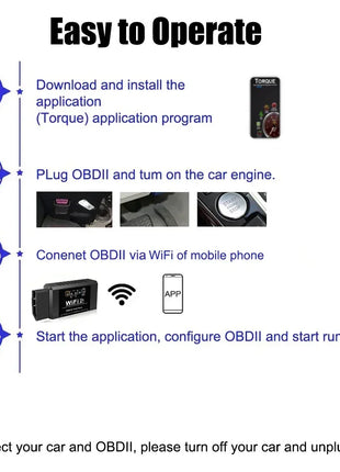 Popular ELM327 WiFi OBD2 Code Reader Scanner V1.5 Car Diagnostic Tools