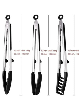 Kitchen Tongs Silicone Food Tongs Non Stick Cooking Serving Tongs For