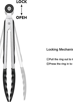 Kitchen Tongs Silicone Food Tongs Non Stick Cooking Serving Tongs For